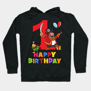1st First Birthday Party 1 Year Old One Year Hoodie